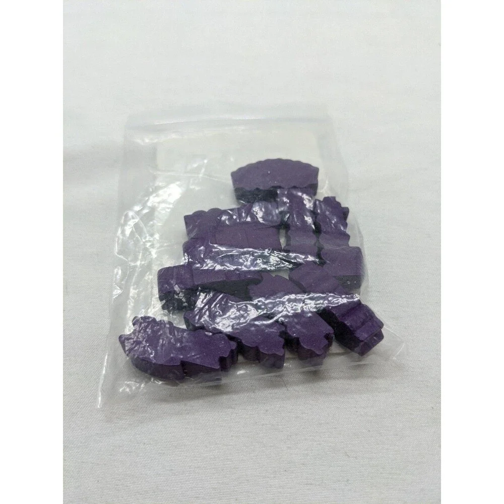 Mayday Games Purple Wood 10 Train Token Set